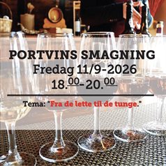 Portvinssmagning fredag d. 11 september 2026 - slikforvoksne.dk